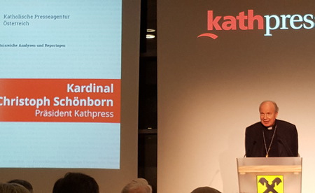 Kardinal Schönborn beim Festakt '70 Jahre Kathpress' / Henning Klingen / kathpress