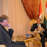 Nordirak, Erbil, Bischof Manfred Scheuer und der kurdische Außenminister Falah Mustafa Bakir